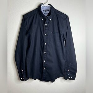 Tommy Hilfiger Mens Shirt Size Small Black Long Sleeve Button Down